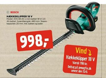 jem & fix Hækkeklipper 18 v tilbud