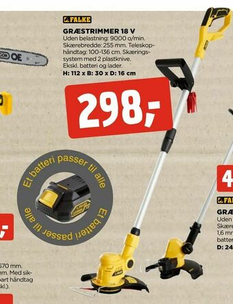 jem & fix Græstrimmer 18 v tilbud