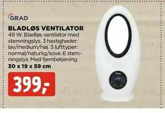 jem & fix Bladløs ventilator tilbud