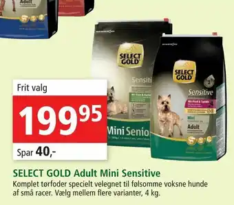 Maxi Zoo SELECT GOLD Adult Mini Sensitive tilbud