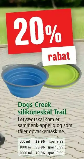 Dogs Creek silikoneskål Trail