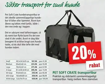 Maxi Zoo PET SOFT CRATE transportbur tilbud