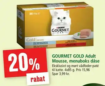 Maxi Zoo GOURMET GOLD Adult Mousse, menuboks dåse tilbud