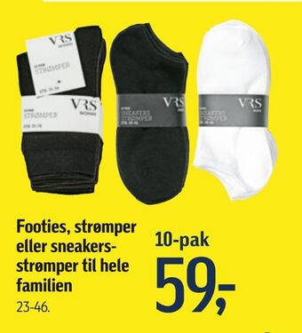 Føtex Footies, strømper eller sneakersstrømper til hele familien tilbud