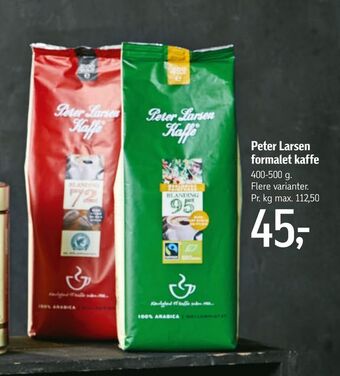 Føtex Peter Larsen formalet kaffe tilbud
