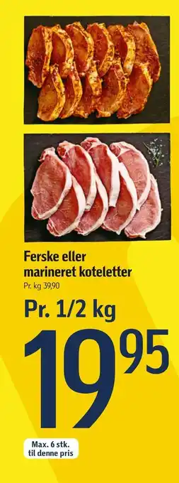 Føtex Ferske eller marineret koteletter tilbud