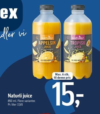 Føtex Naturli juice tilbud