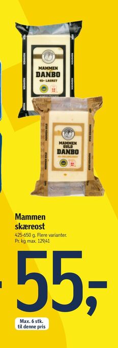 Føtex Mammen skæreost tilbud
