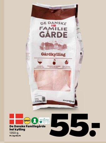 Netto De Danske Familiegårde hel kylling tilbud