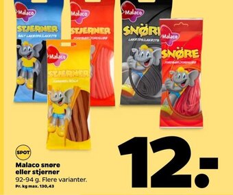 Netto Malaco snøre eller stjerner tilbud
