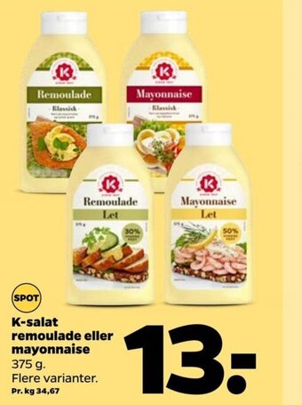K-Salat remoulade eller mayonnaise