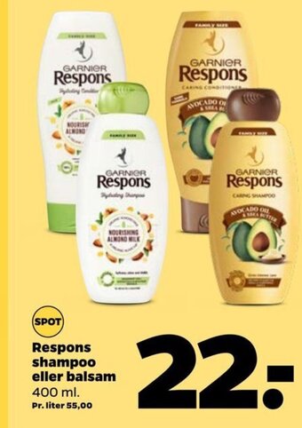 Netto Respons shampoo eller balsam tilbud