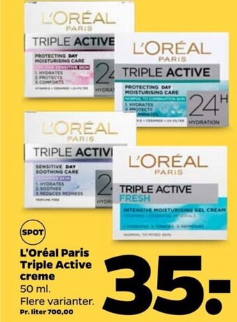Netto L'Oréal Paris Triple Active creme tilbud