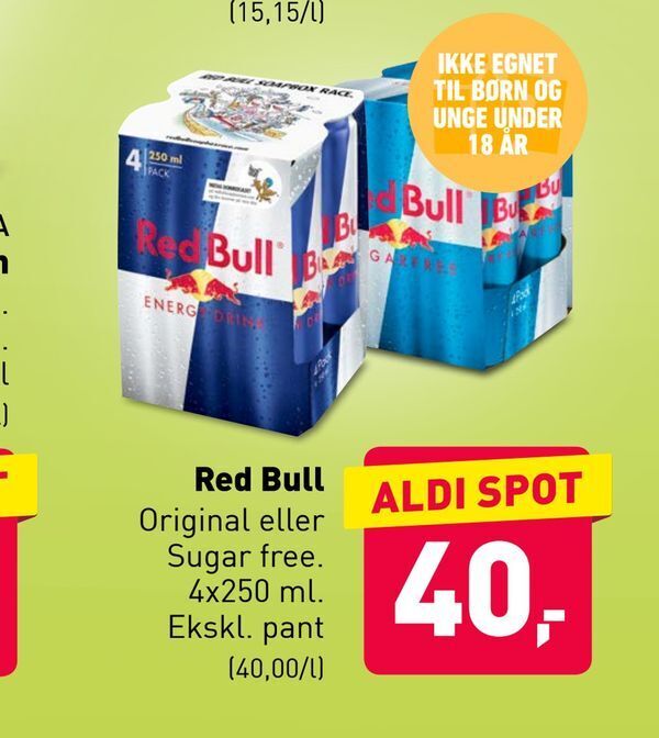 Red Bull tilbud hos ALDI