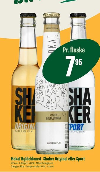 Mokaï Hyldeblomst, Shaker Original eller Sport