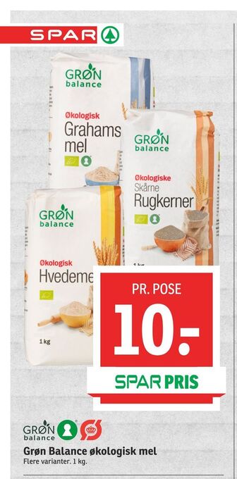 SPAR Grøn Balance økologisk mel tilbud