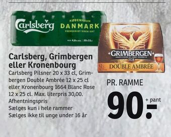 SPAR Carlsberg, Grimbergen eller Kronenbourg tilbud