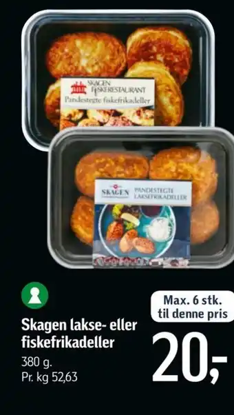 Føtex Skagen lakse-eller fiskefrideller tilbud