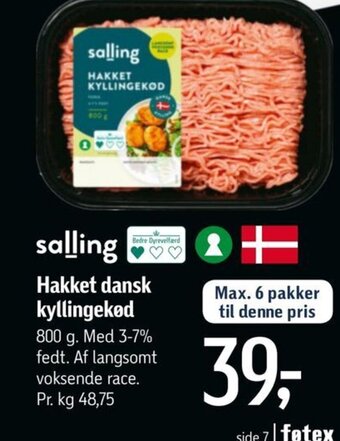 Føtex Hakket dansk kyllingekød tilbud