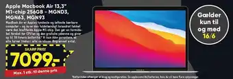 Bilka Apple Macbook Air 13,3'' M1-chip 256 gb - MGND3, MGN63, MGN93 tilbud