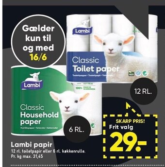 Bilka Lambi papir tilbud