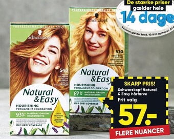 Bilka Schwarzkopf Natural & Easy hårfarve tilbud