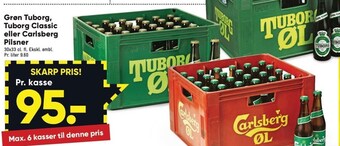 Bilka Grøn Tuborg, Tuborg Classic el. Carlsberg Pilsner tilbud