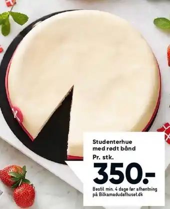 Bilka Studenterhue m. rødt bånd tilbud