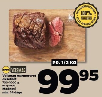 Netto Velsmag marmoreret oksefilet tilbud