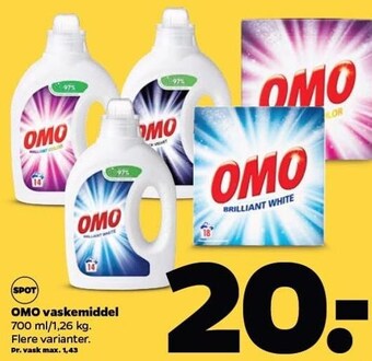 Netto OMO vaskemiddel tilbud