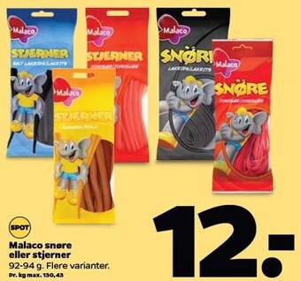 Malaco snøre el. stjerner