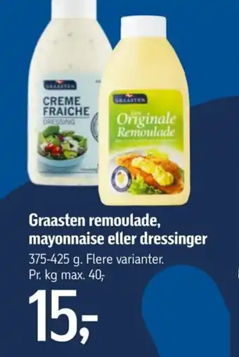 Føtex Graasten remoulade, mayonnaise eller dressinger tilbud