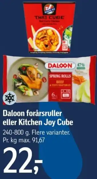 Føtex Daloon forårsruller eller kitchen Joy Cube tilbud