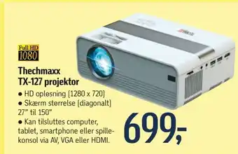 Føtex Thecmaxx TX-127 projektor tilbud