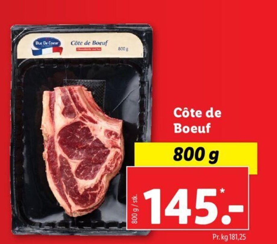 Côte de Boeuf tilbud hos Lidl