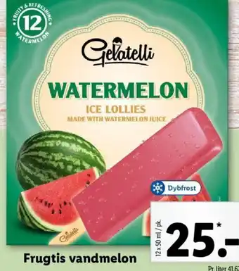 Lidl Gelatelli Frugtis vandmelon tilbud