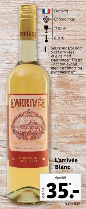 Lidl L'arrivée Blanc tilbud