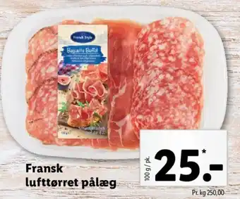 Lidl French Style Fransk lufttørret pålæg tilbud