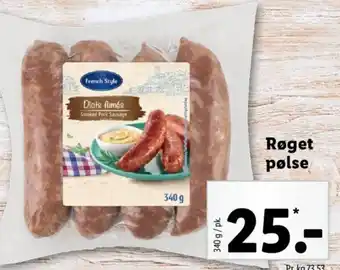 Lidl Røget pølse tilbud