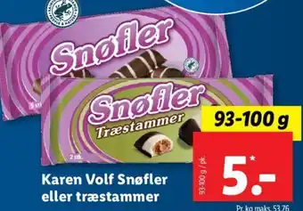Lidl Snøfler Karen Volf eller træstammer tilbud