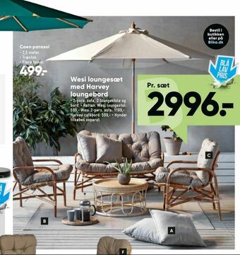 Bilka Wesi loungesæt med Harvey loungebord tilbud