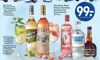 REMA 1000 Lillet Rosé, Marie Brizard, Beefeater, Absolute el. Grand Marnier tilbud
