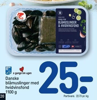 REMA 1000 Danske blåmuslinger med hvidvinsfond tilbud