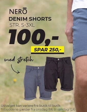 Dansk Outlet Denim shorts tilbud