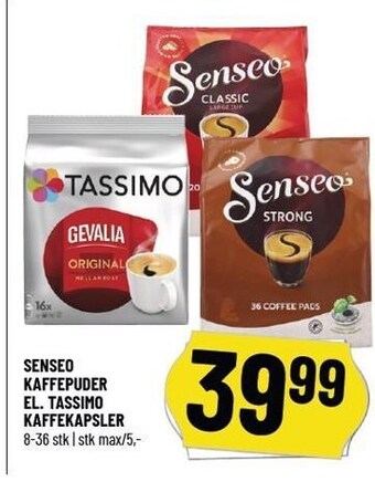 Løvbjerg Senseo kaffepuder el. Tassimo kaffekapsler tilbud
