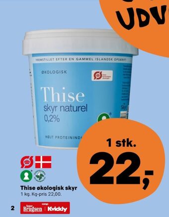 SuperBrugsen Thise skyr naturel 0,2% tilbud