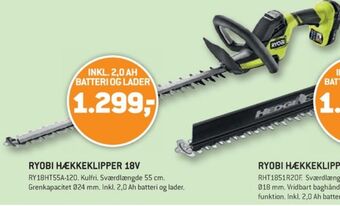 XL-BYG Ryobi hækkeklipper tilbud