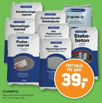 XL-BYG Scanmørtel mørtel tilbud