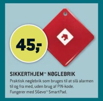XL-BYG Sikkerthjem nøglebrik tilbud