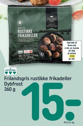 REMA 1000 Frilandsgris rustikke frikadeller tilbud